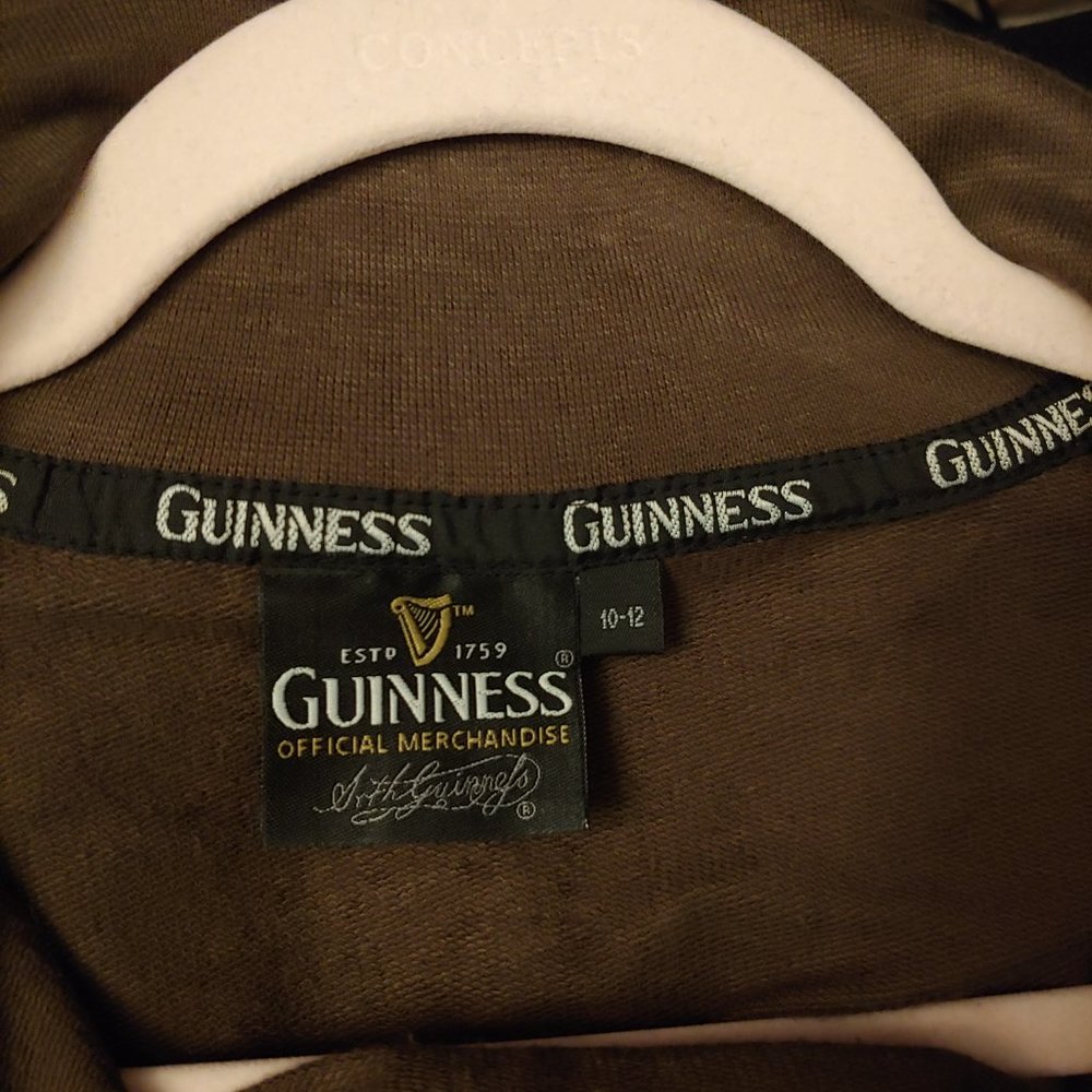 Official Guinness army green zip sweatshirt with mock turtleneck - Picture 6 of 8